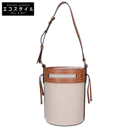 TOD'S トッズ 新品同様 XBWKTEKT200T3902PU キャンバス x カーフレザー Kate バケットバッグ ショルダーバッグ