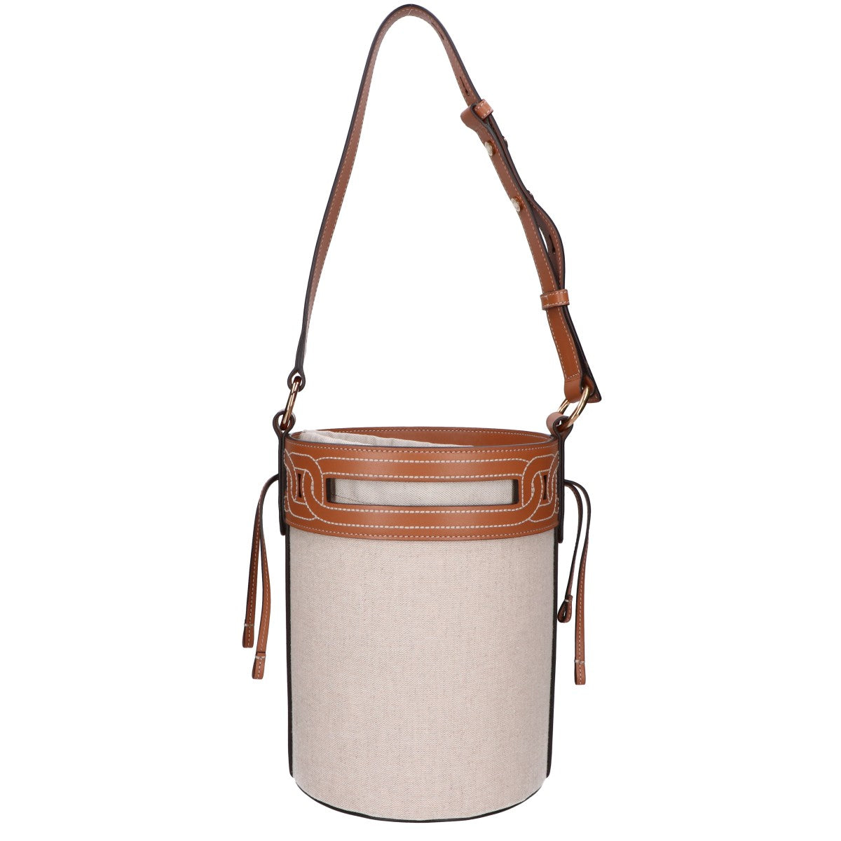 TOD'S トッズ 新品同様 XBWKTEKT200T3902PU キャンバス x カーフレザー Kate バケットバッグ ショルダーバッグ