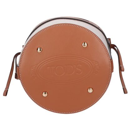 TOD'S トッズ 新品同様 XBWKTEKT200T3902PU キャンバス x カーフレザー Kate バケットバッグ ショルダーバッグ