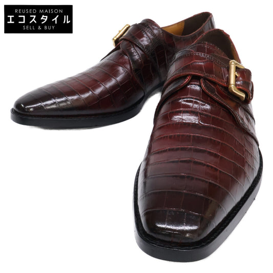 MADRAS Madras [Excellent Condition] DM5026 Embossed Leather Single Monk-Strap Shoes
