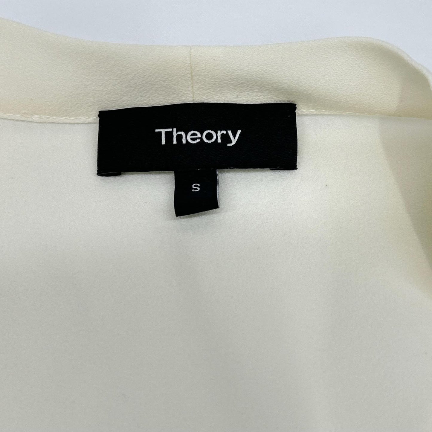 Theory セオリー 01-0308211-150 アイボリー ボウタイ 長袖ブラウス トップス