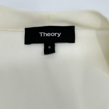 Theory セオリー 01-0308211-150 アイボリー ボウタイ 長袖ブラウス トップス
