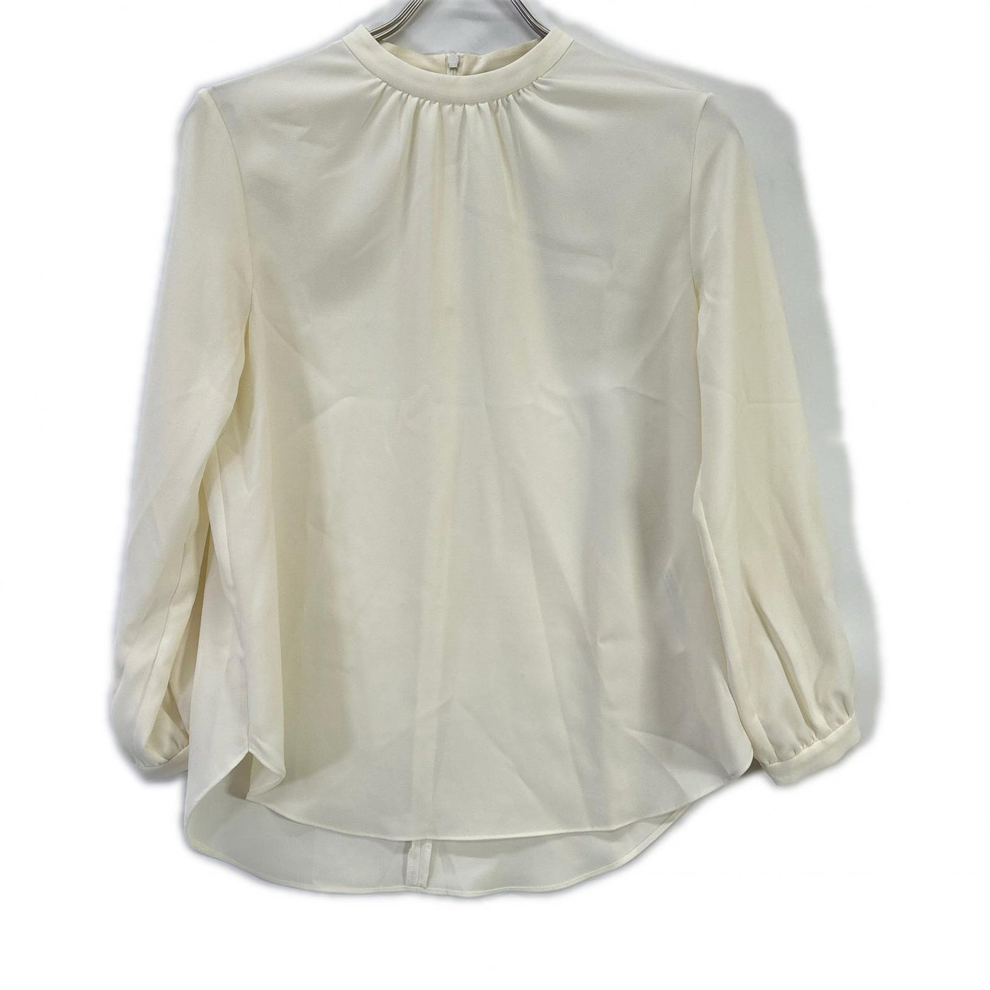 Theory セオリー 01-0108214-150 アイボリー ネックギャザー 長袖ブラウス トップス
