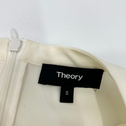 Theory セオリー 01-0108214-150 アイボリー ネックギャザー 長袖ブラウス トップス