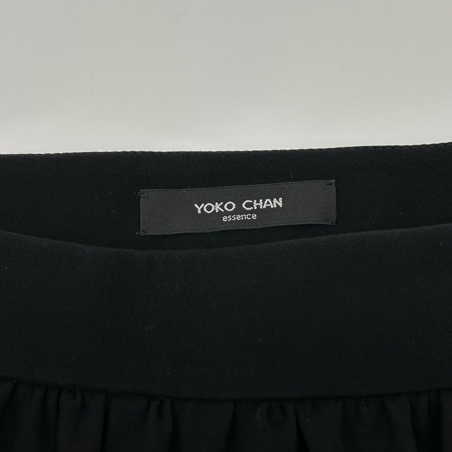 YOKOCHAN ヨーコチャン YEP-316-001 ブラック ギャザー クロップドパンツ ボトムス
