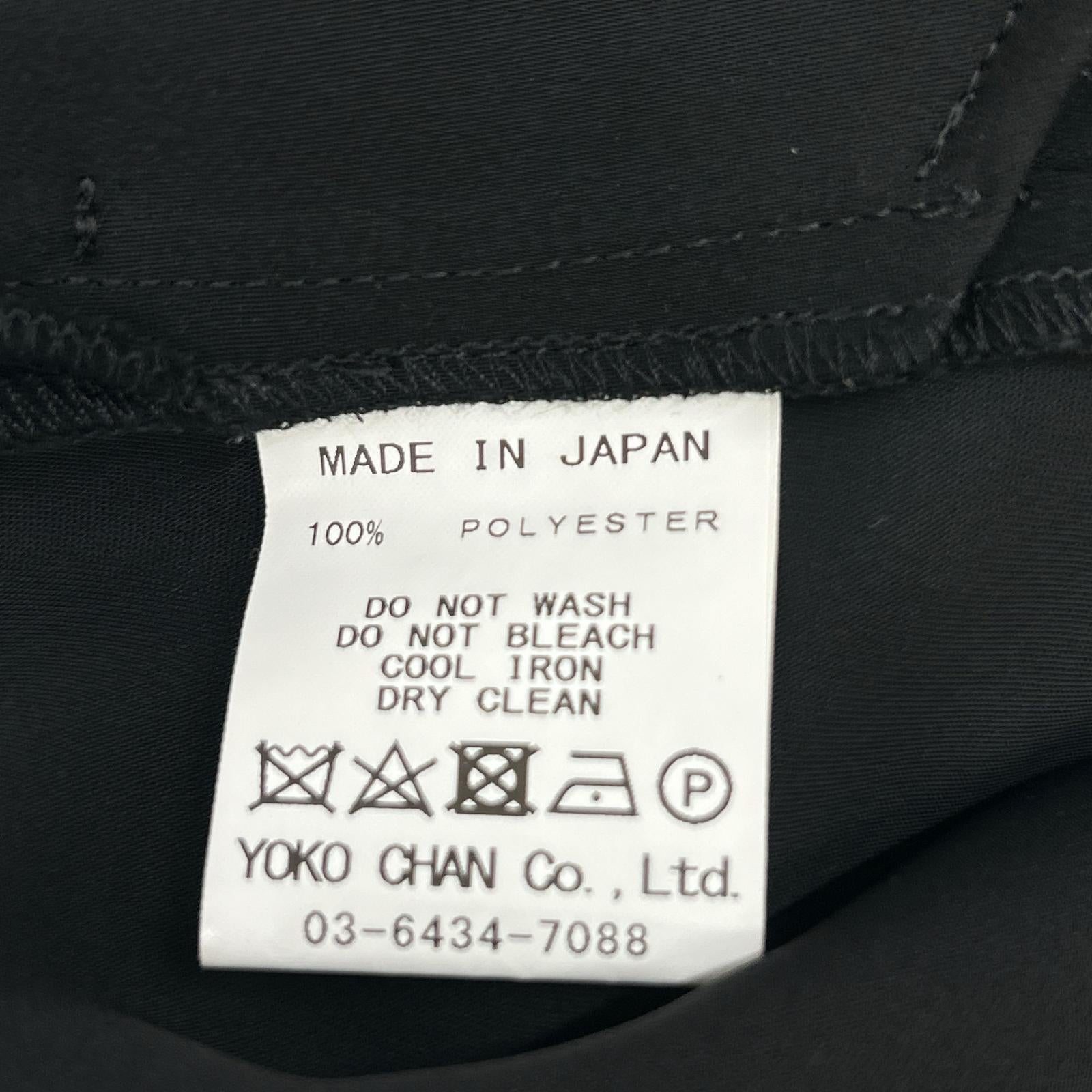 YOKOCHAN ヨーコチャン YEP-316-001 ブラック ギャザー クロップドパンツ ボトムス