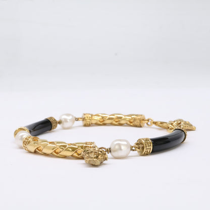 VERSACE ヴェルサーチェ メデューサ イミテーションパール ブレスレット