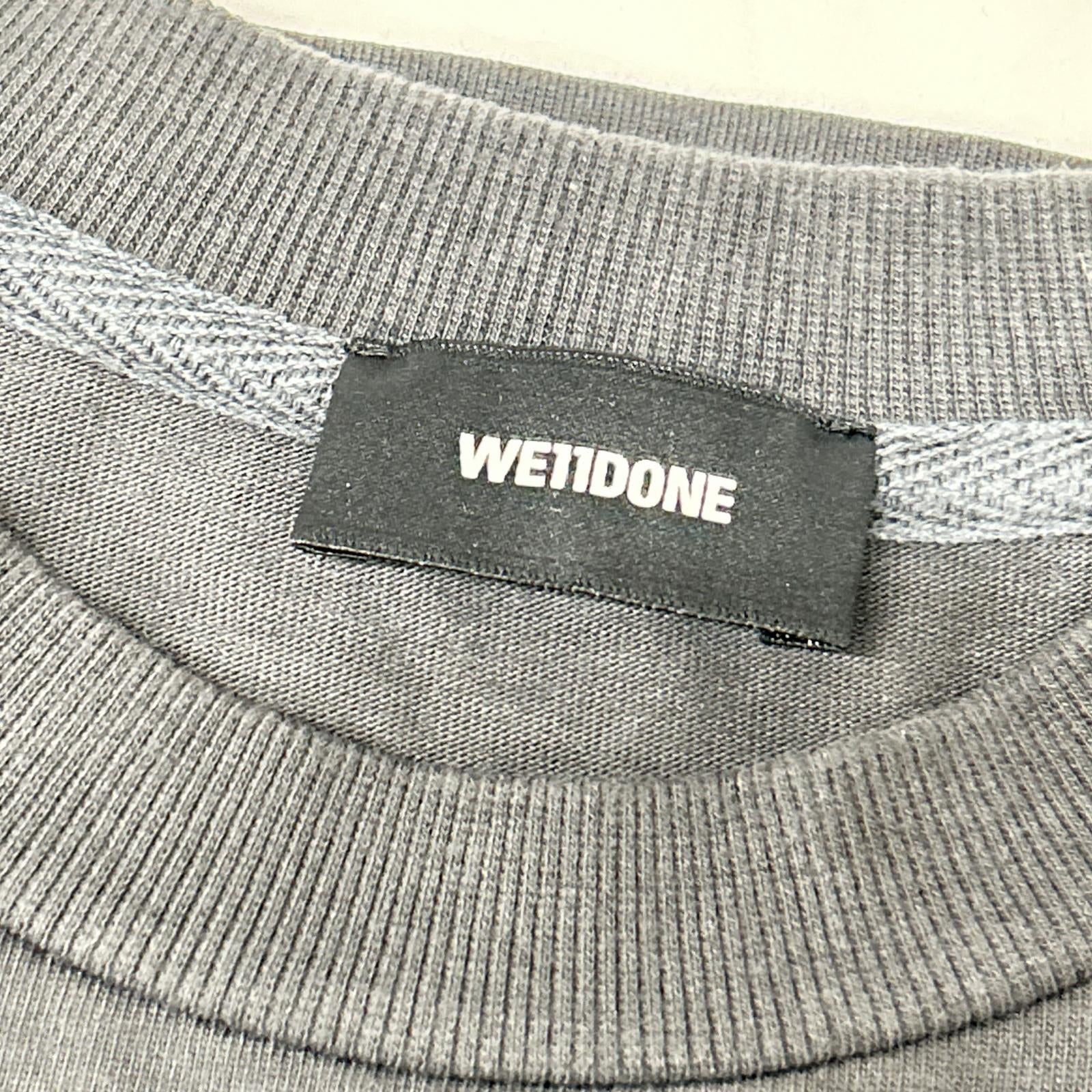 WE11DONE ウェルダン WD-TP7-20-100 ブラック×ホワイト オーバーサイズ Tシャツ トップス