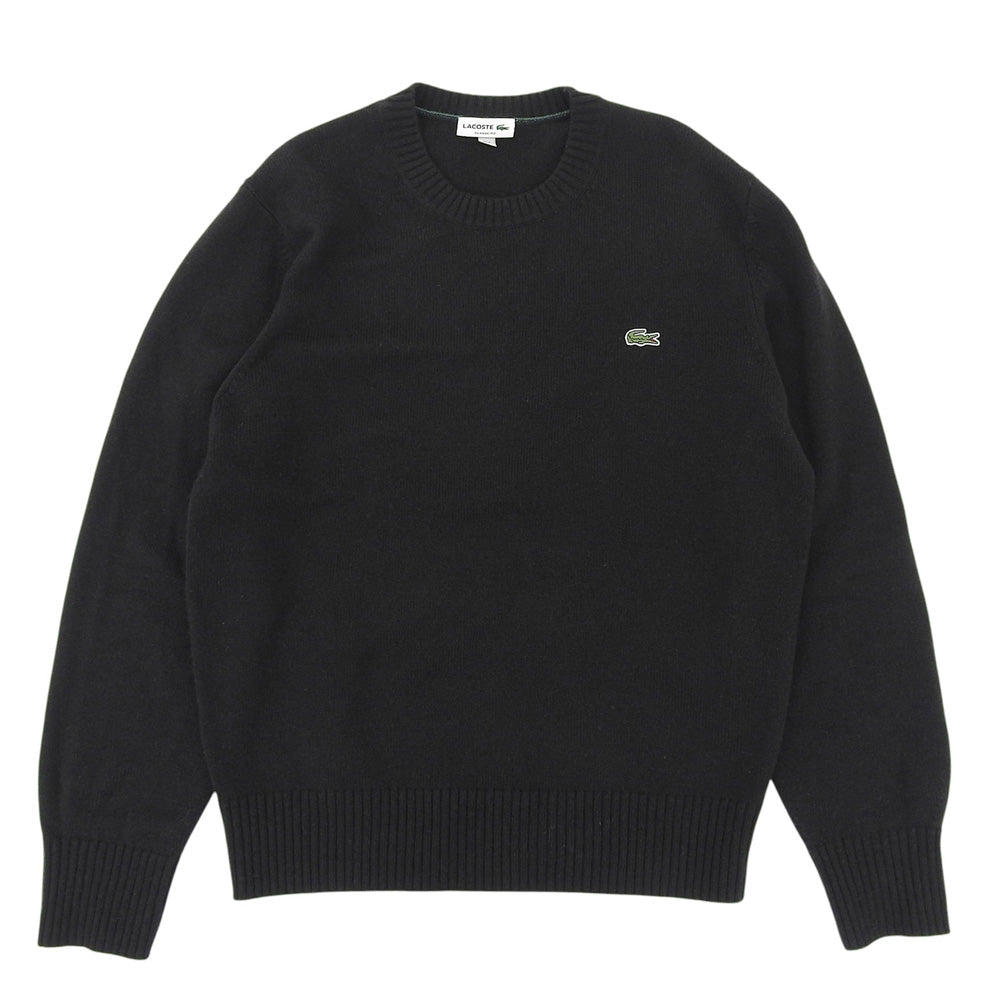 Lacoste ラコステ エッセンシャル ウール ニット セーター トップス メンズ ブラック M AH2916 トップス