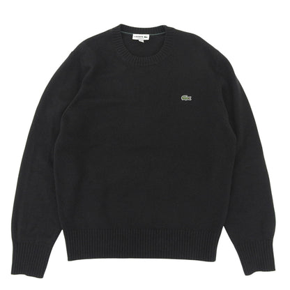 Lacoste ラコステ エッセンシャル ウール ニット セーター トップス メンズ ブラック M AH2916 トップス