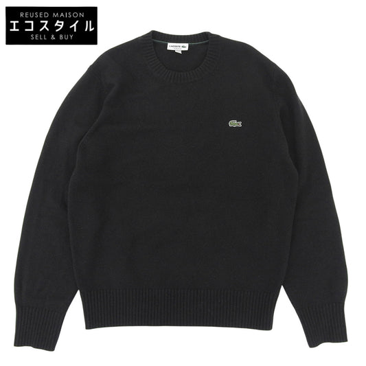 Lacoste Lacoste Essential Wool Knit Sweater Top Men's Black M AH2916 Top