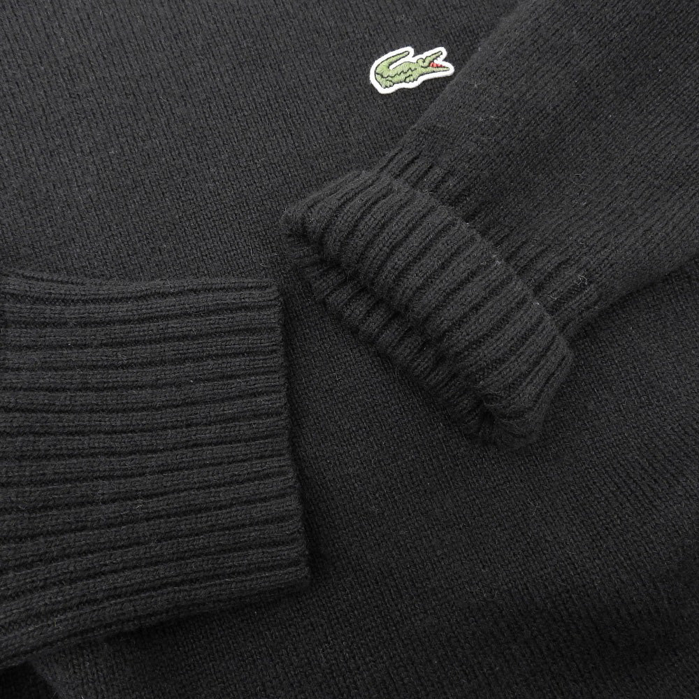 Lacoste ラコステ エッセンシャル ウール ニット セーター トップス メンズ ブラック M AH2916 トップス