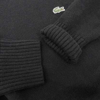 Lacoste ラコステ エッセンシャル ウール ニット セーター トップス メンズ ブラック M AH2916 トップス