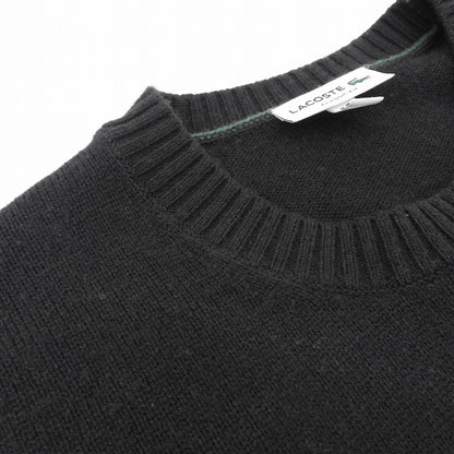 Lacoste ラコステ エッセンシャル ウール ニット セーター トップス メンズ ブラック M AH2916 トップス