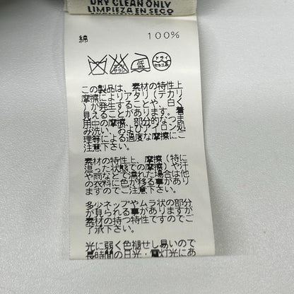 HERMES エルメス ネイビー コットン 比翼ボタン ボウタイ シャツ トップス