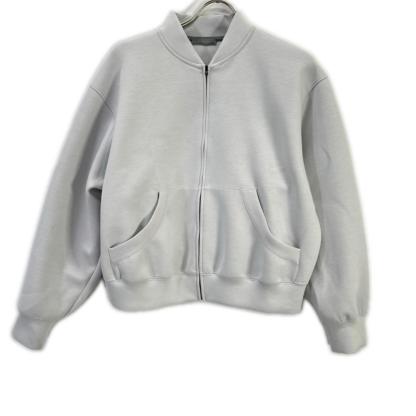 theory luxe セオリーリュクス 25年製 ライトグレー クロップドジップブルゾン トップス