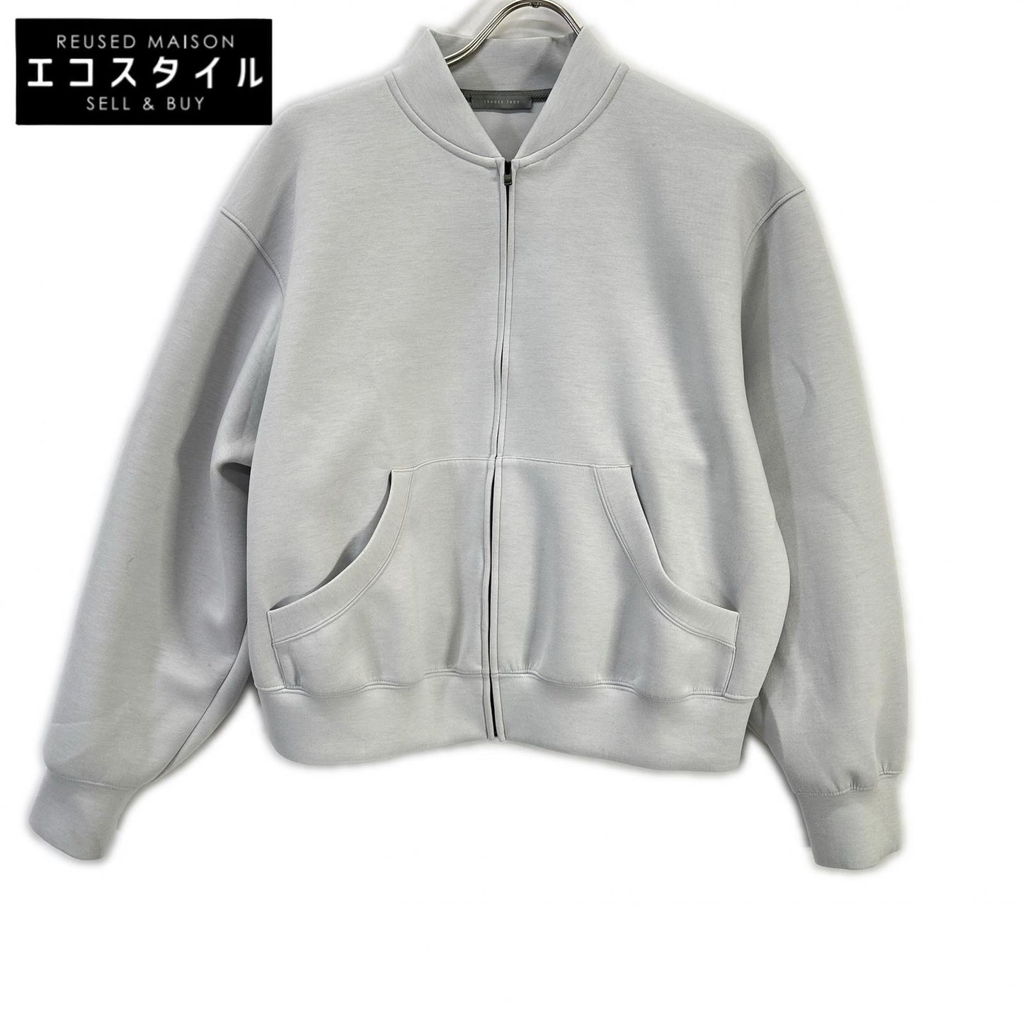 theory luxe セオリーリュクス 25年製 ライトグレー クロップドジップブルゾン トップス