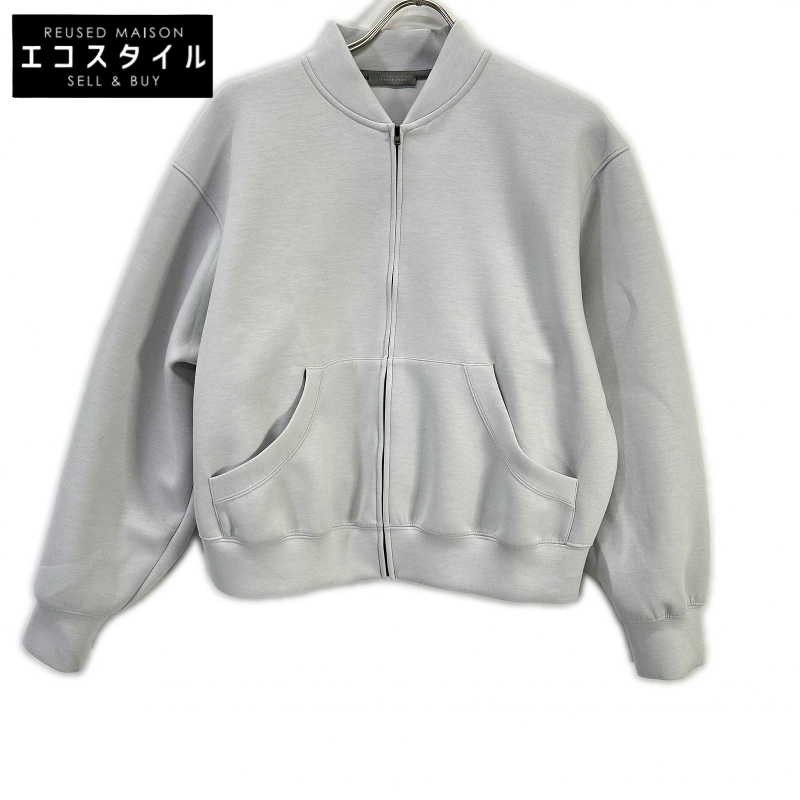 theory luxe セオリーリュクス 25年製 ライトグレー クロップドジップブルゾン トップス
