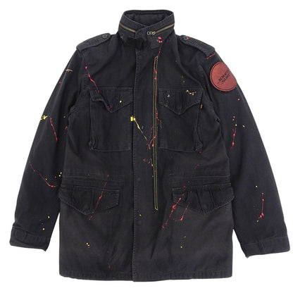 ALPHA INDUSTRIES アルファインダストリーズ ペインティング ジャケット メンズ ブラック M ジャケット