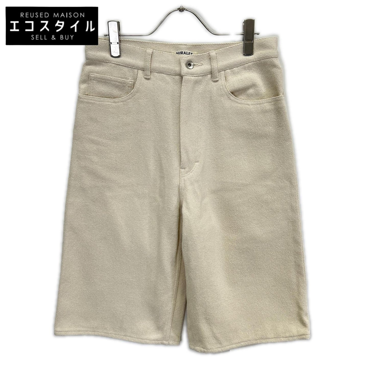AURALEE オーラリー A26SP04SD アイボリー SILK NEP WIDE SHORTS パンツ ボトムス