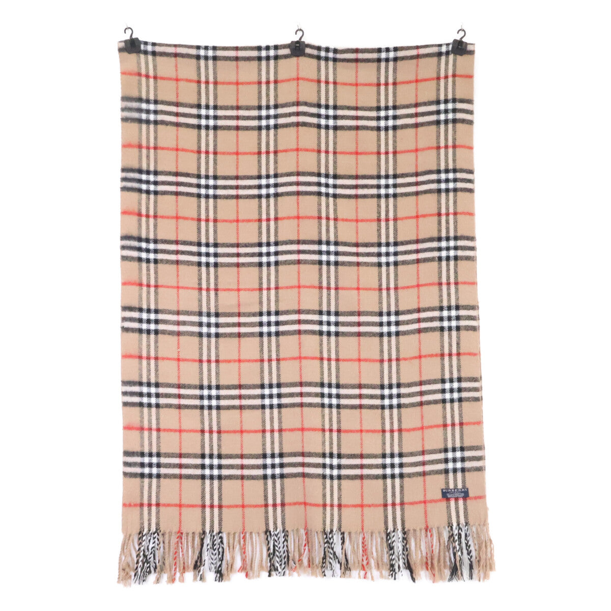 Burberry LONDON バーバリーロンドン ノバチェック ウール フリンジ マフラー