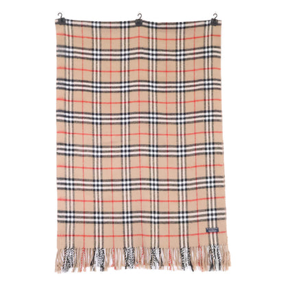 Burberry LONDON バーバリーロンドン ノバチェック ウール フリンジ マフラー