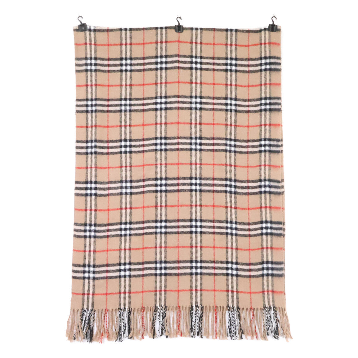 Burberry LONDON バーバリーロンドン ノバチェック ウール フリンジ マフラー