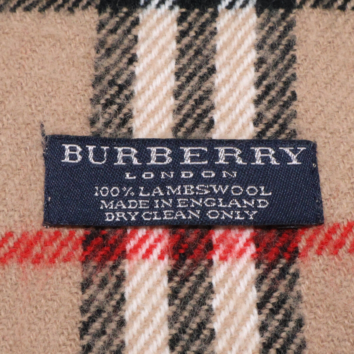 Burberry LONDON バーバリーロンドン ノバチェック ウール フリンジ マフラー