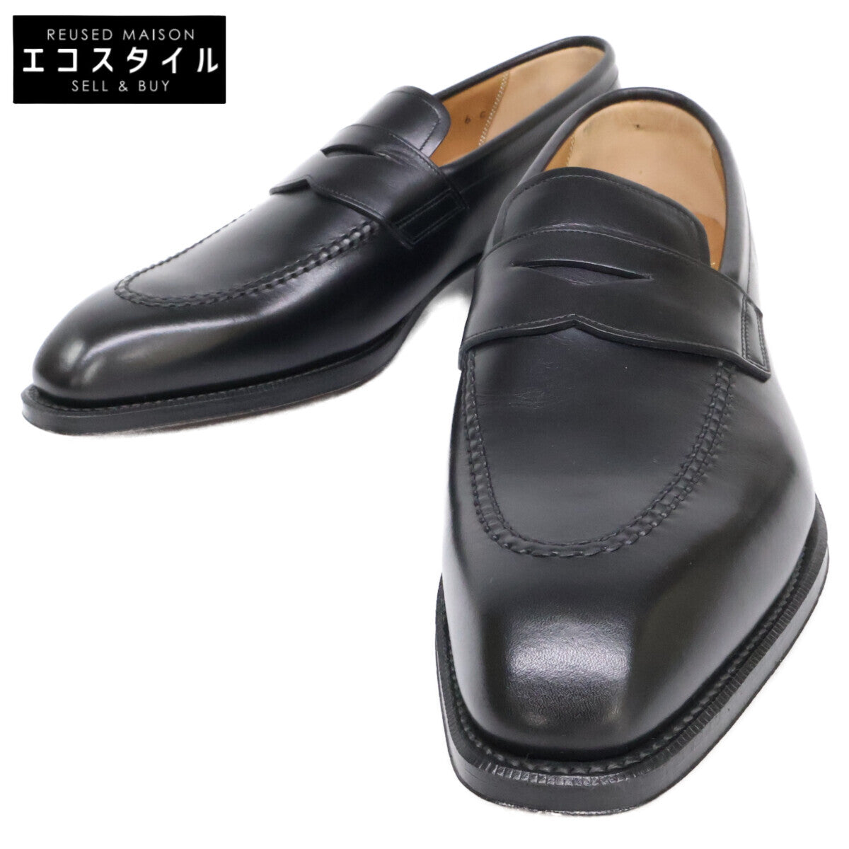SHETLAND FOX シェットランド フォックス 【新品同様】081F レザー コインローファー シューズ