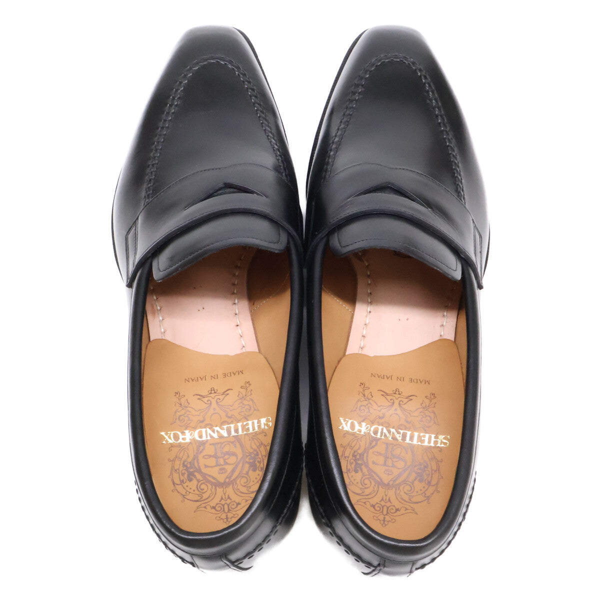 SHETLAND FOX シェットランド フォックス 【新品同様】081F レザー コインローファー シューズ