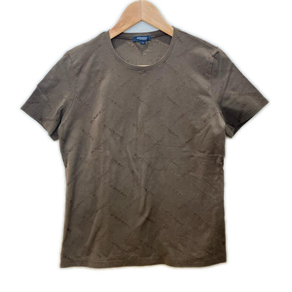 Burberry LONDON バーバリーロンドン FAA16-329 ブラウン ロゴ刺繍 総柄 Tシャツ トップス