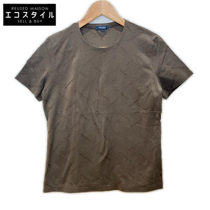 Burberry LONDON バーバリーロンドン FAA16-329 ブラウン ロゴ刺繍 総柄 Tシャツ トップス