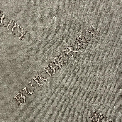 Burberry LONDON バーバリーロンドン FAA16-329 ブラウン ロゴ刺繍 総柄 Tシャツ トップス