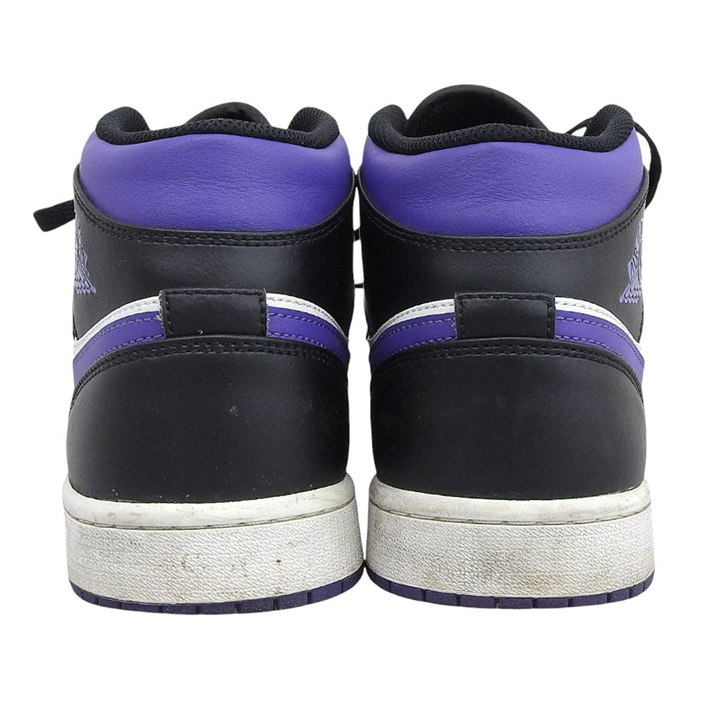 NIKE ナイキ AJ1B ミッド ハイカット スニーカー シューズ メンズ ブラック/コート パープル 28.5cm 554724-095 シューズ