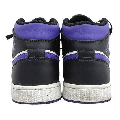 NIKE ナイキ AJ1B ミッド ハイカット スニーカー シューズ メンズ ブラック/コート パープル 28.5cm 554724-095 シューズ