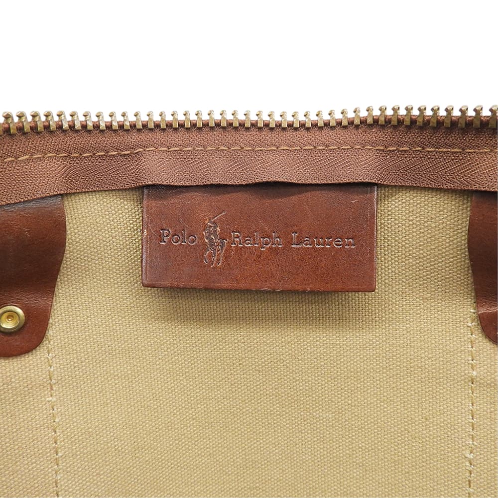 POLObyRalphLauren ポロラルフローレン ハウンドトゥース ボストンバッグ メンズ ブラウン ボストンバッグ