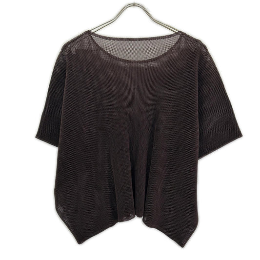 PLEATS PLEASE プリーツプリーズ ブラウン ポリエステル メッシュ トップス トップス