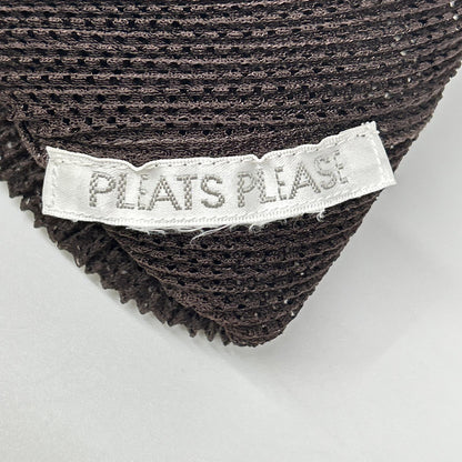 PLEATS PLEASE プリーツプリーズ ブラウン ポリエステル メッシュ トップス トップス