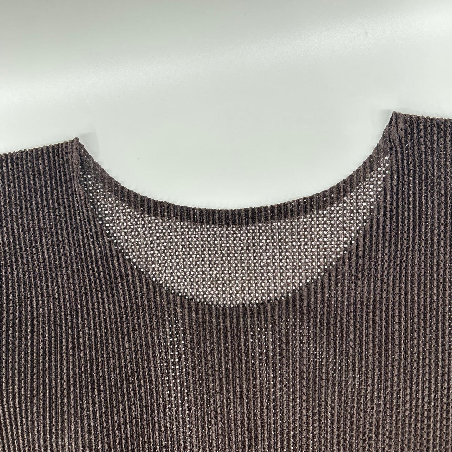 PLEATS PLEASE プリーツプリーズ ブラウン ポリエステル メッシュ トップス トップス
