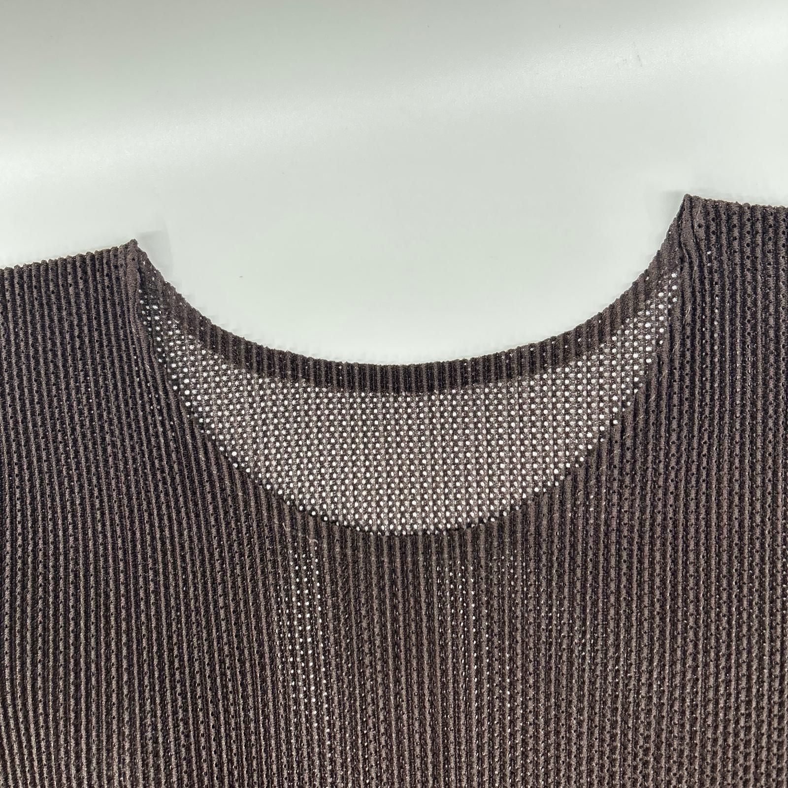 PLEATS PLEASE プリーツプリーズ ブラウン ポリエステル メッシュ トップス トップス