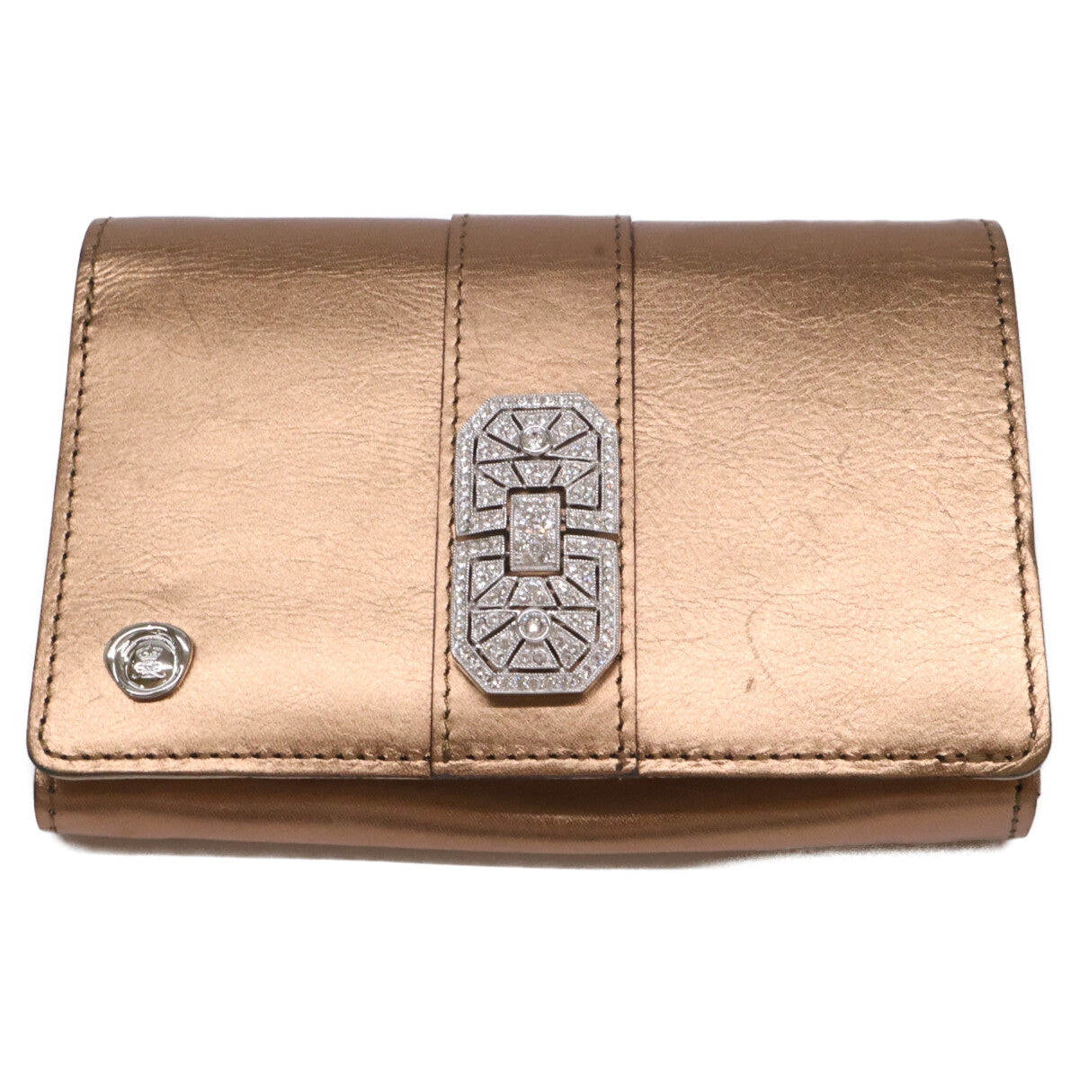 A.D.M.J. Accessoires De Mademoiselle ADMJ アールデコ スワロフスキー 二つ折り財布 二つ折り財布（小銭入れあり）