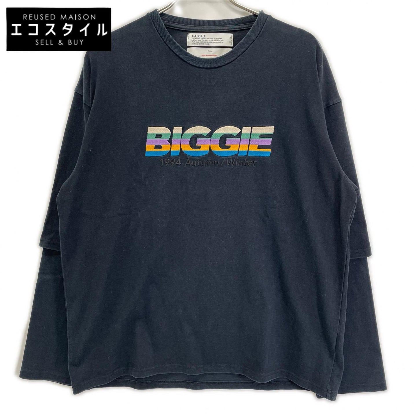 DAIRIKU ダイリク 19AW ネイビー BIGGIE Layered T-shirts トップス