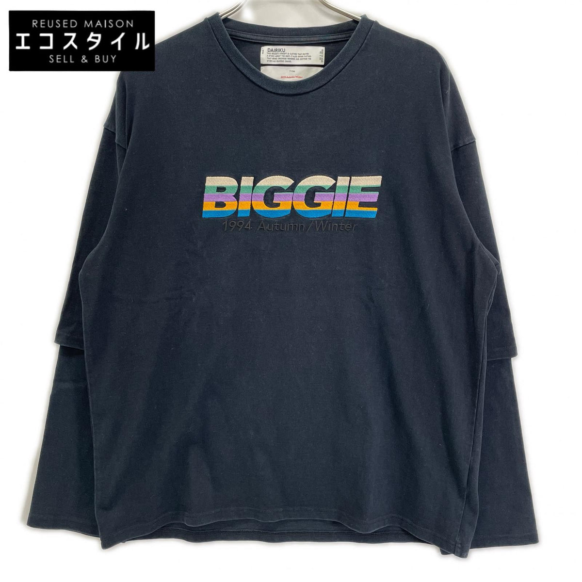 DAIRIKU ダイリク 19AW ネイビー BIGGIE Layered T-shirts トップス