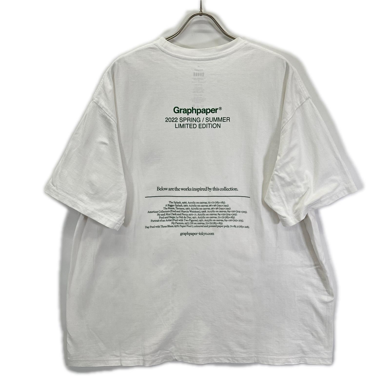 Graphpaper グラフペーパー 22SS　LIMITED EDITION ホワイト×グリーン Oversized S/S Tee トップス