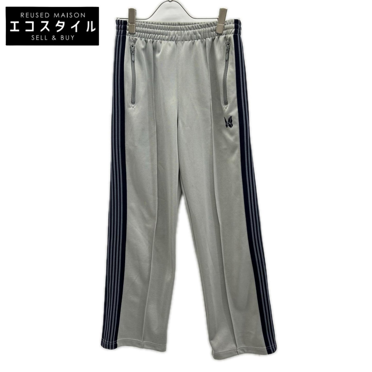 needles ニードルズ MR446 グレー×ネイビー STUDIOUS別注トラックパンツ ボトムス