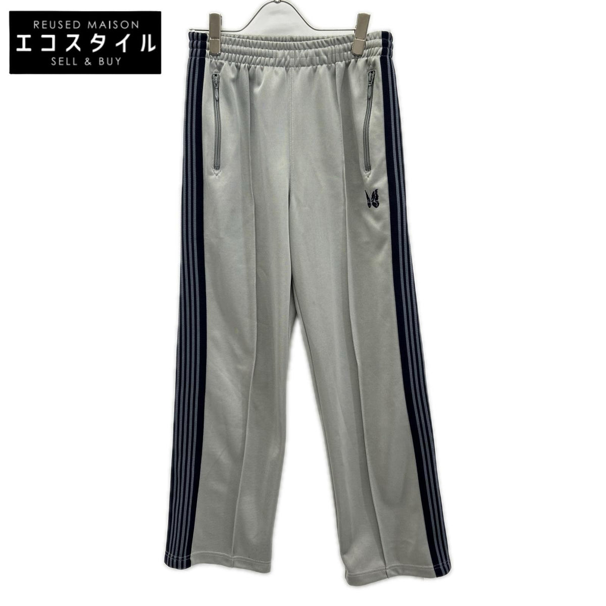 needles ニードルズ MR446 グレー×ネイビー STUDIOUS別注トラックパンツ ボトムス