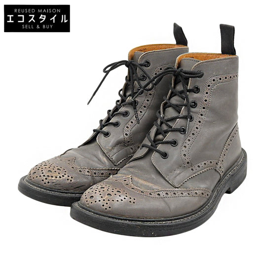 Tricker's トリッカーズ ウィングチップ ドレスアップシューズ メンズ レザー グレー 9 1/2 2S08 シューズ