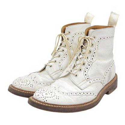 Tricker's トリッカーズ MALTON レザー ホワイトカントリーブーツ シューズ メンズ ホワイト 8 1/2 M2508 シューズ