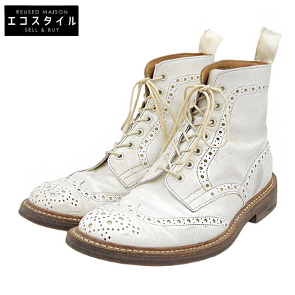 Tricker's トリッカーズ MALTON レザー ホワイトカントリーブーツ シューズ メンズ ホワイト 8 1/2 M2508 シューズ