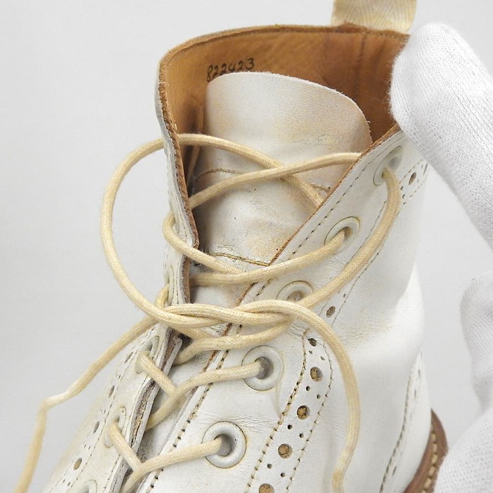 Tricker's トリッカーズ MALTON レザー ホワイトカントリーブーツ シューズ メンズ ホワイト 8 1/2 M2508 シューズ